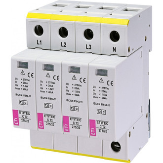 Обмежувач перенапруги ETI ETITEC С T2 275/20 (4+0)