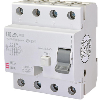 Диф. реле ETI EFI-4 80/0,3 AC