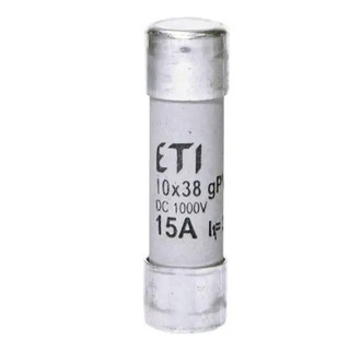 Запобіжник ETI CH 10x38 gPV 15A 1500V (10kA)