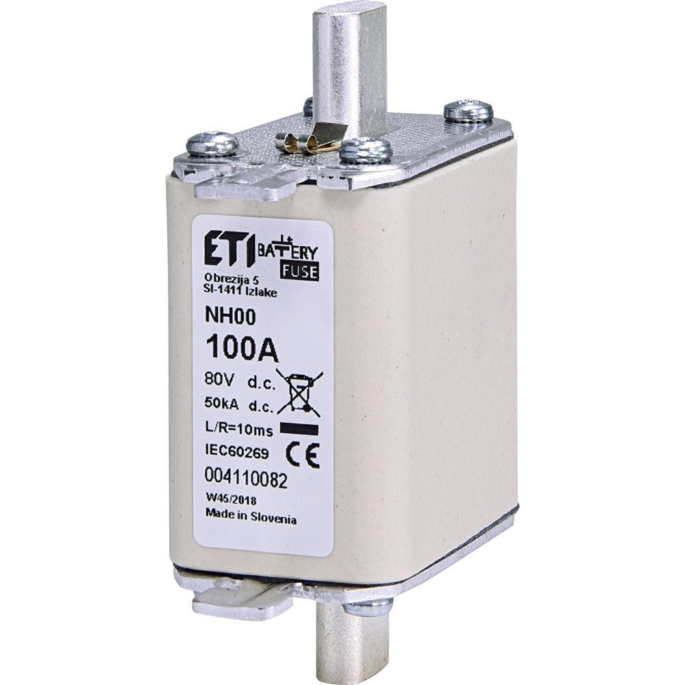 Запобіжник ETI NH-00 Battery 100A 80V DC_1